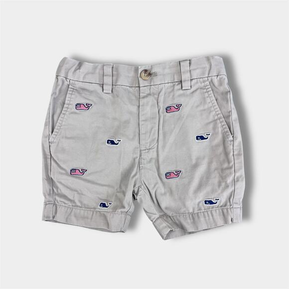 Vineyard Vines Boys' Flag Whale Embroidered Breaker Shorts 4T - Picture 1 of 7